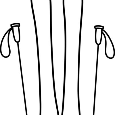 Ski Board and Poles 2 Thumbnail